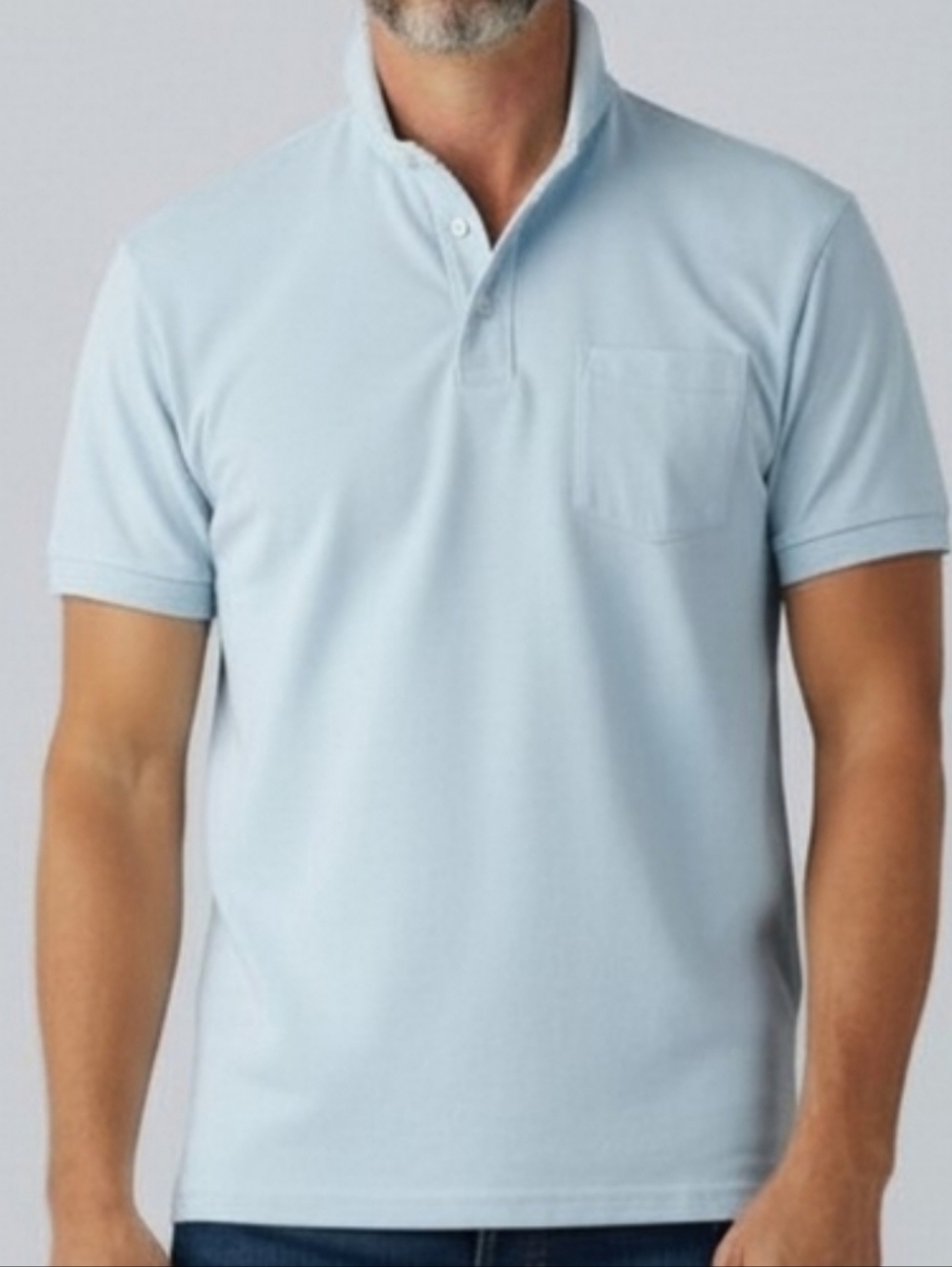 Southern Tide Lt Blue Men's Island Road Short Sleeve Polo Shirt -M